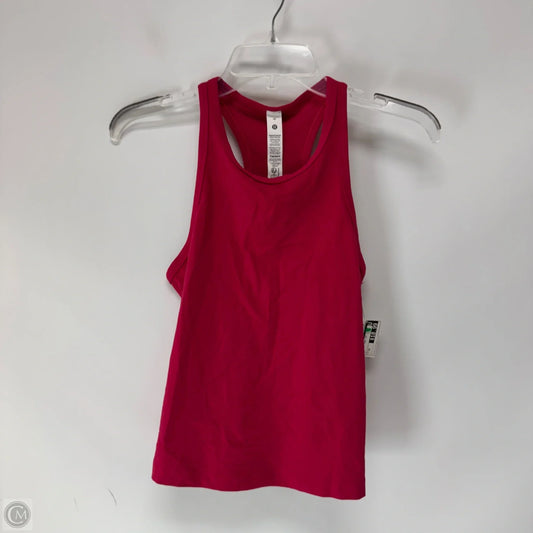 Athletic Tank Top By Lululemon In Pink, Size: 10