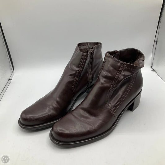 Boots Ankle Heels By Franco Sarto In Brown, Size: 8