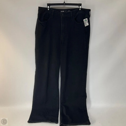 Jeans Wide Leg By Old Navy In Black Denim, Size: 14l