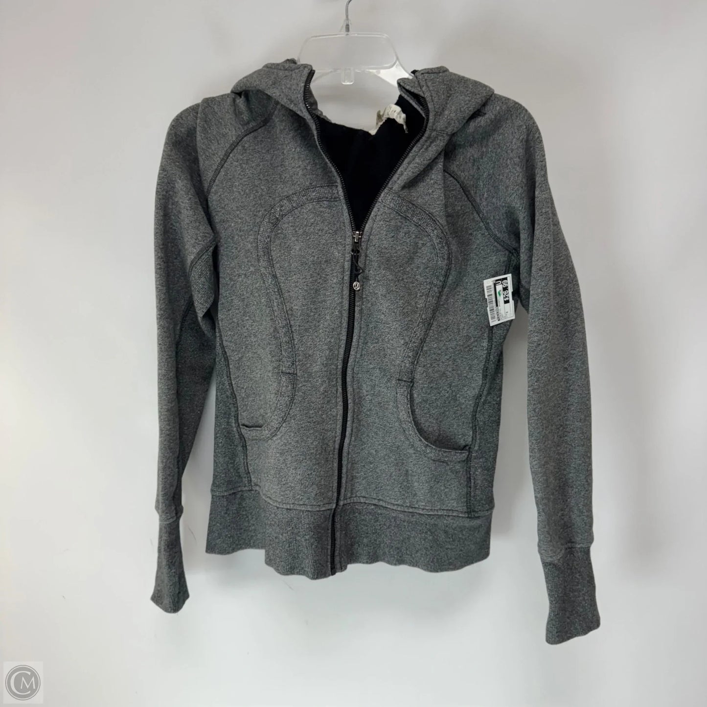 Athletic Jacket By Lululemon In Grey, Size: 8
