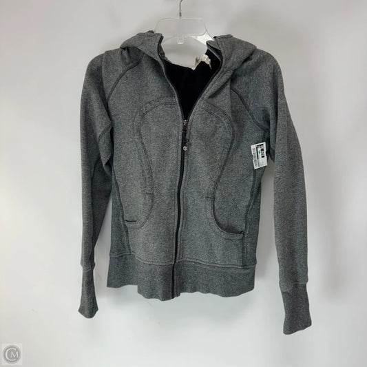 Athletic Jacket By Lululemon In Grey, Size: 8