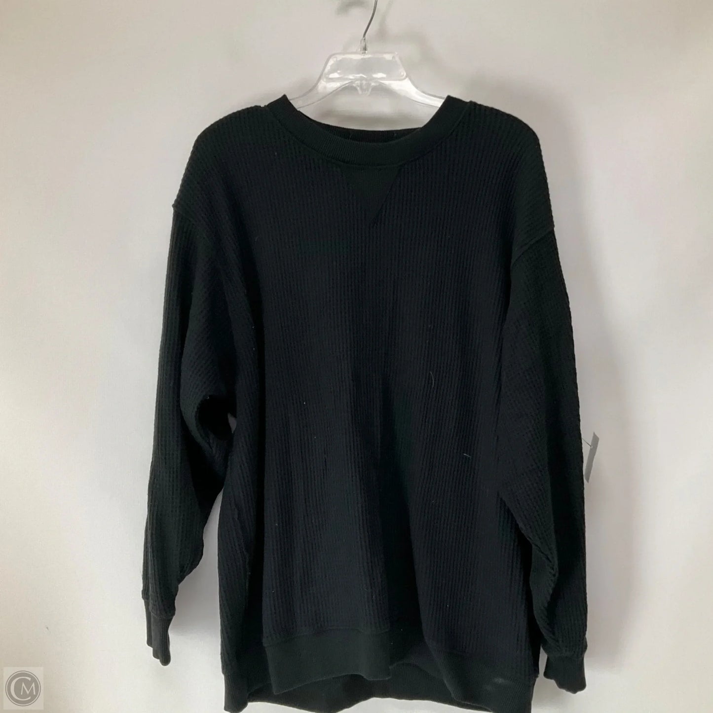 Top Long Sleeve By Aerie In Black, Size: L