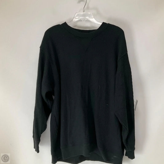 Top Long Sleeve By Aerie In Black, Size: L