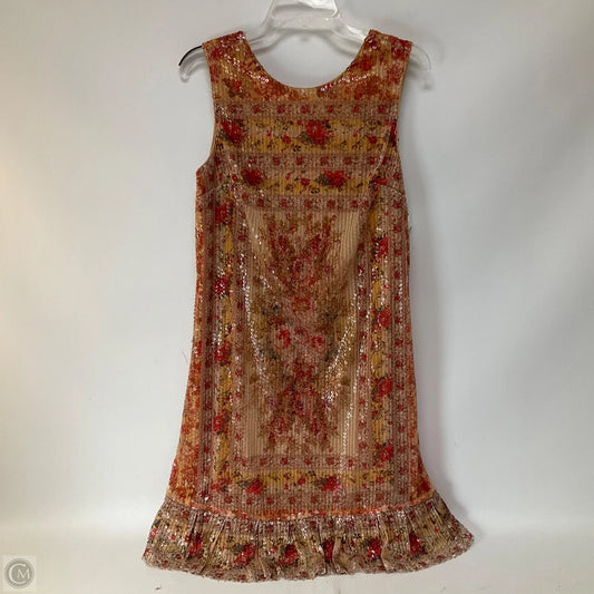 Dress Casual Short By Sundance In Orange & Red, Size: M