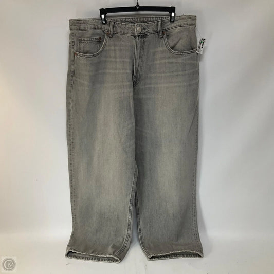 Jeans Straight By Zara In Grey Denim, Size: 14