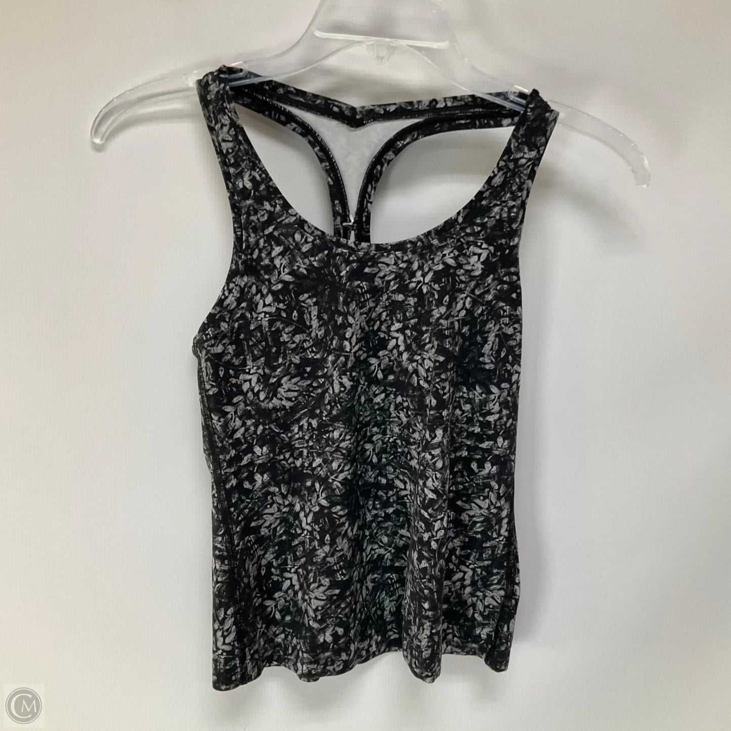 Athletic Tank Top By Lululemon In Black & Grey, Size: Xs