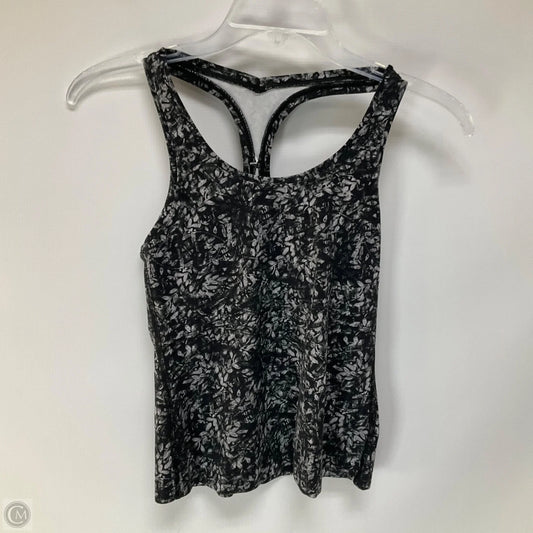 Athletic Tank Top By Lululemon In Black & Grey, Size: Xs