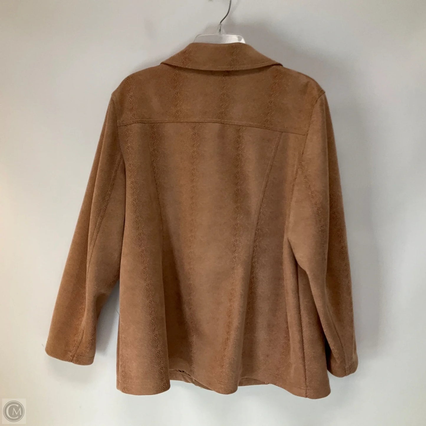 Jacket Moto By Chicos In Brown, Size: Xl