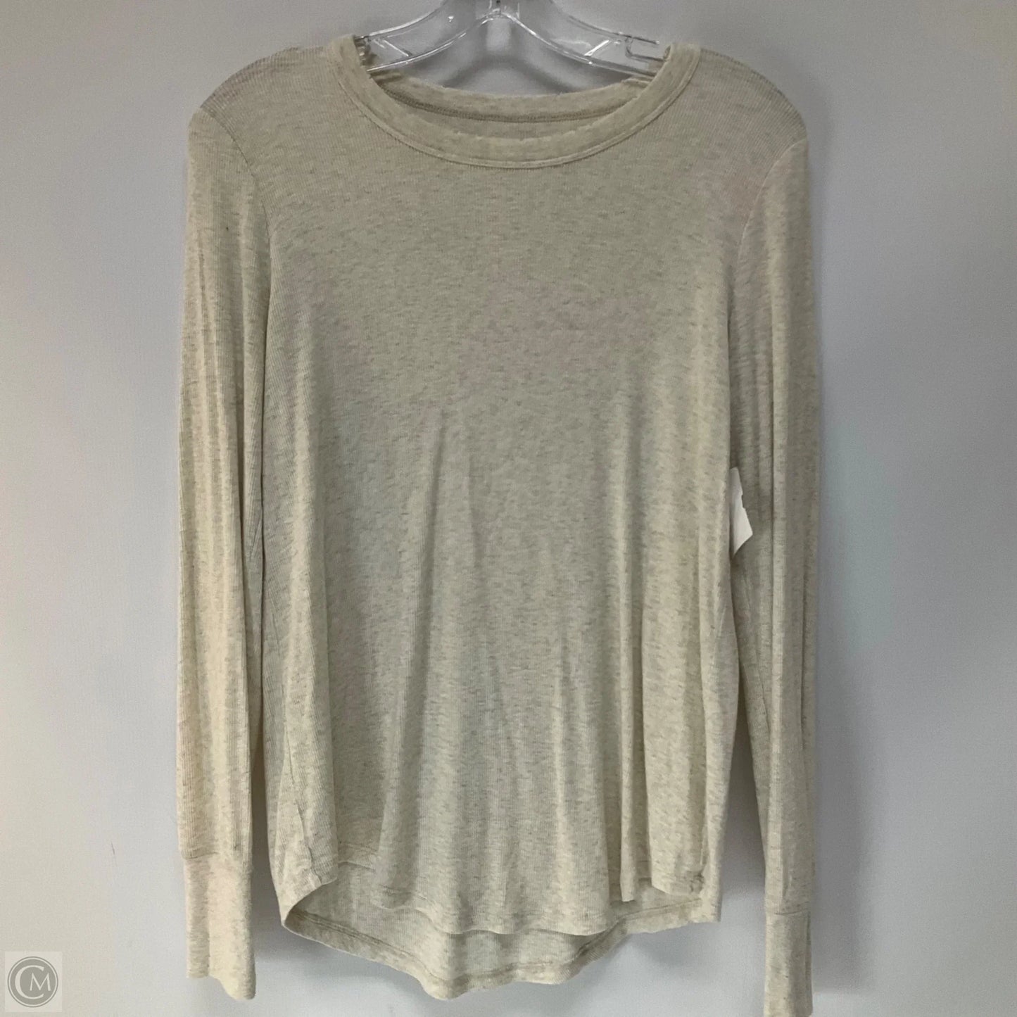 Top Long Sleeve By Aerie In Beige, Size: M