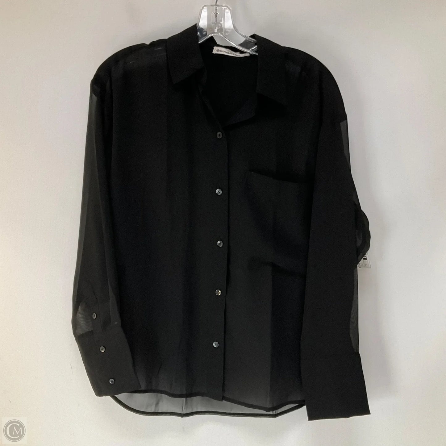 Top Long Sleeve By Abercrombie And Fitch In Black, Size: S