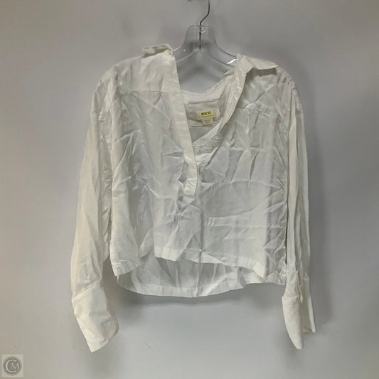 Top Long Sleeve By Maeve In White, Size: M