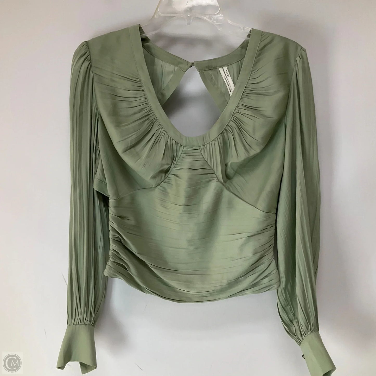 Top Long Sleeve By Anthropologie In Green, Size: Xs