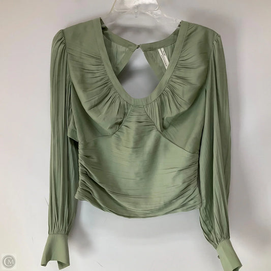 Top Long Sleeve By Anthropologie In Green, Size: Xs
