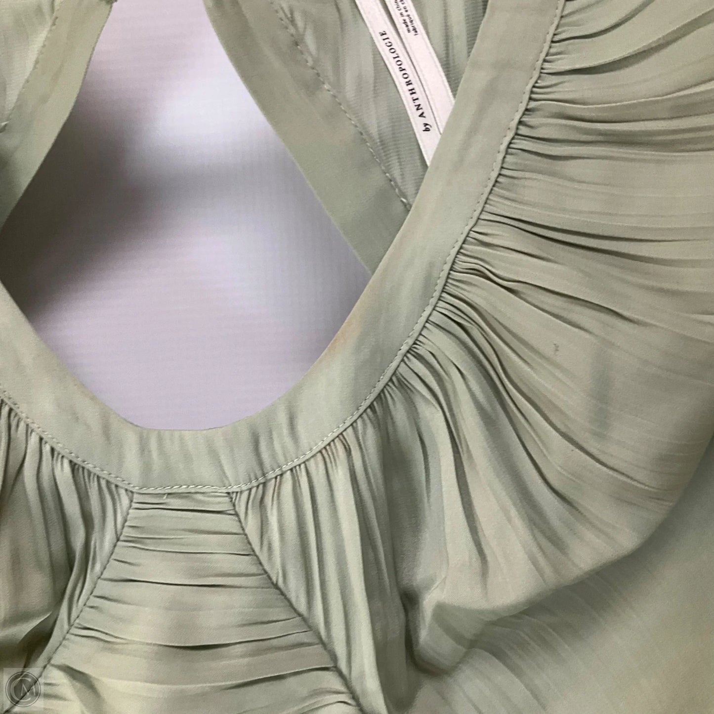 Top Long Sleeve By Anthropologie In Green, Size: Xs