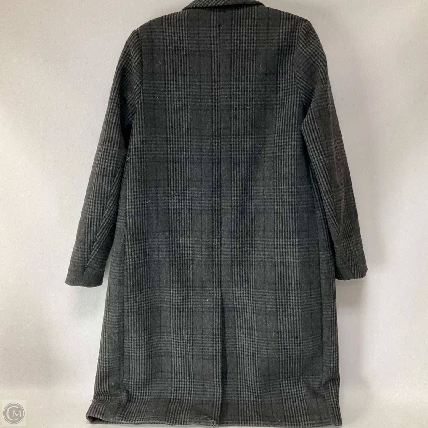 Coat Trench Coat By Abercrombie And Fitch In Plaid Pattern, Size: Xs