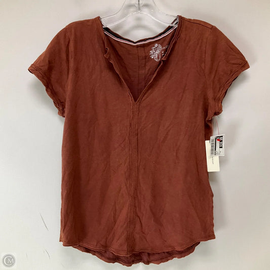 Top Short Sleeve By Pilcro In Brown, Size: Xs