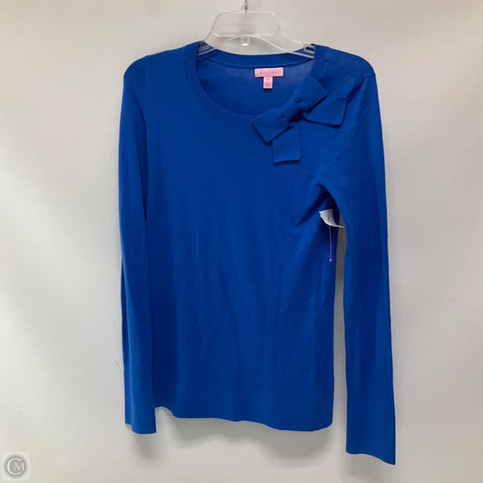Top Long Sleeve Designer By Lilly Pulitzer In Blue, Size: M