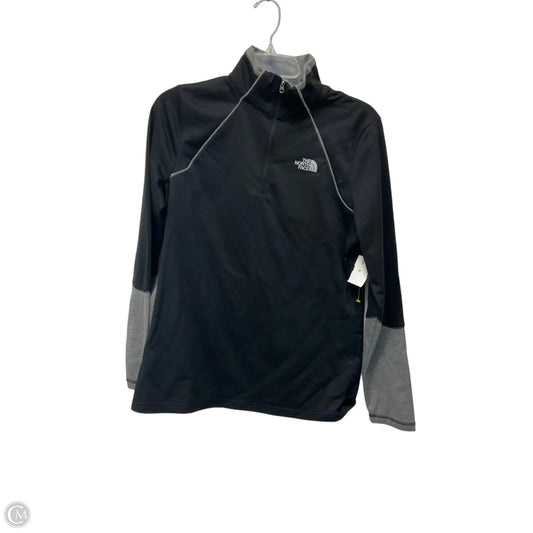 Athletic Top Long Sleeve Collar By The North Face In Black, Size: L