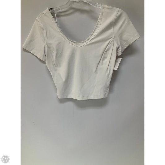 Athletic Top Short Sleeve By Lululemon In White, Size: M