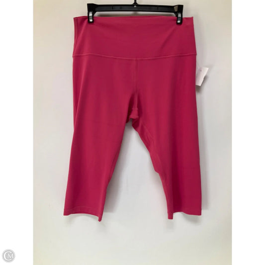 Athletic Leggings Capris By Lululemon In Pink, Size: 12