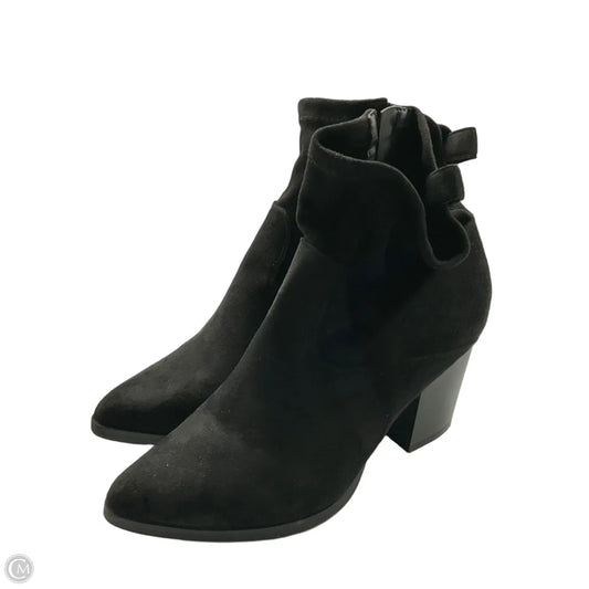 Boots Ankle Heels By Top Moda In Black, Size: 10