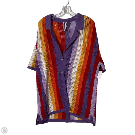Sweater Short Sleeve By Anthropologie In Multi-colored, Size: L