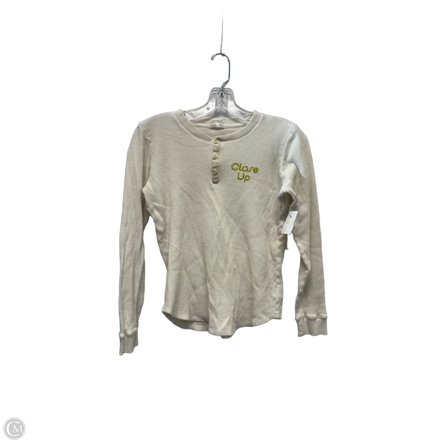 Top Long Sleeve By Mother In White, Size: S
