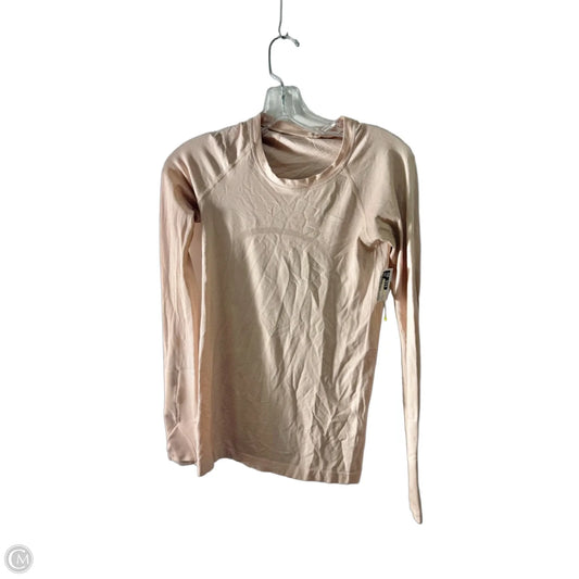 Athletic Top Long Sleeve Crewneck By Lululemon In Pink, Size: 4