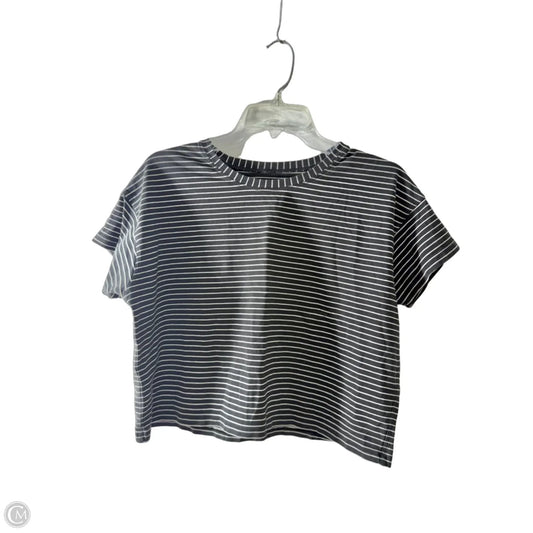 Athletic Top Short Sleeve By Lululemon In Striped, Size: M