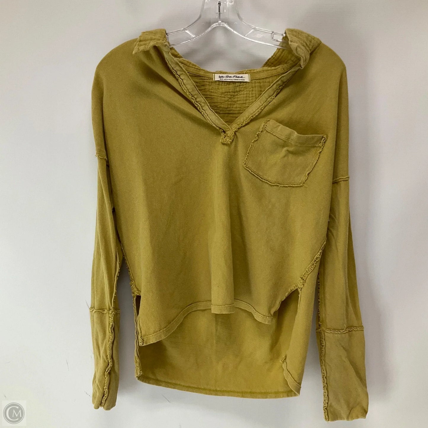 Top Long Sleeve By We The Free In Yellow, Size: S