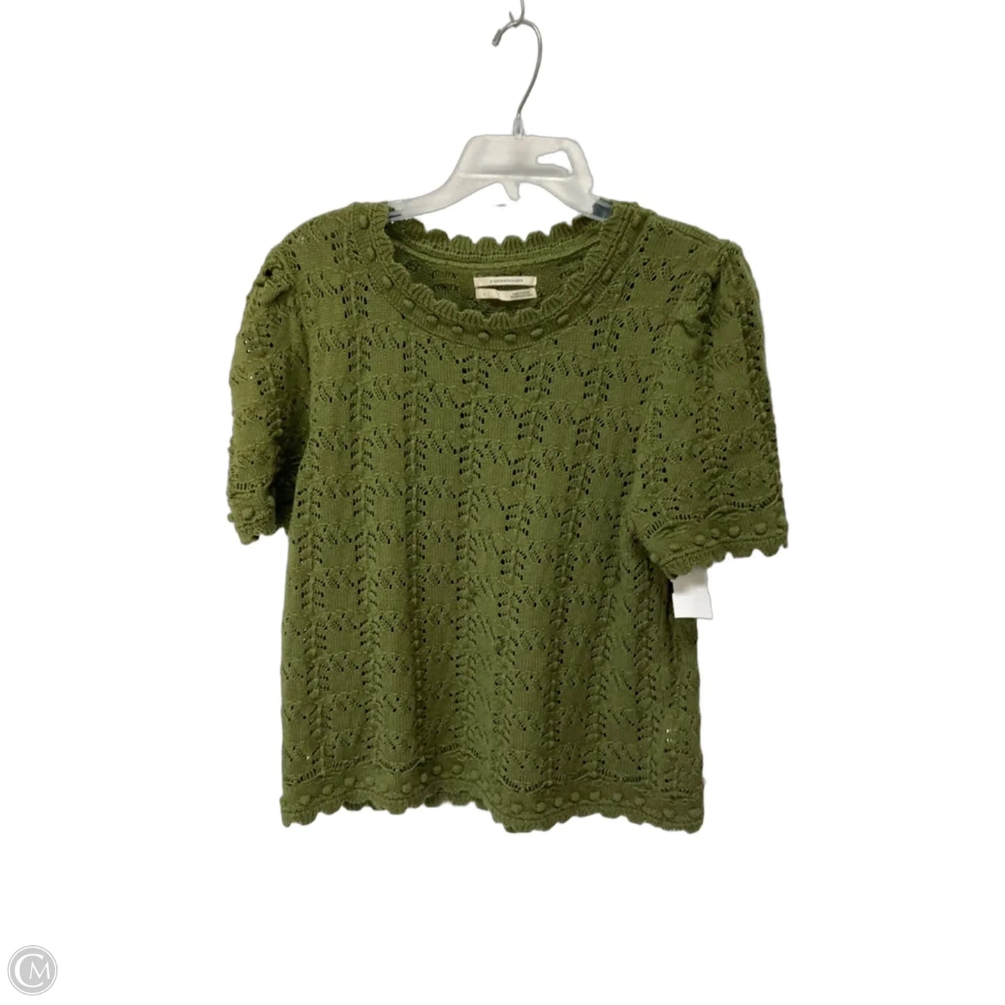 Sweater Short Sleeve By Anthropologie In Green, Size: L