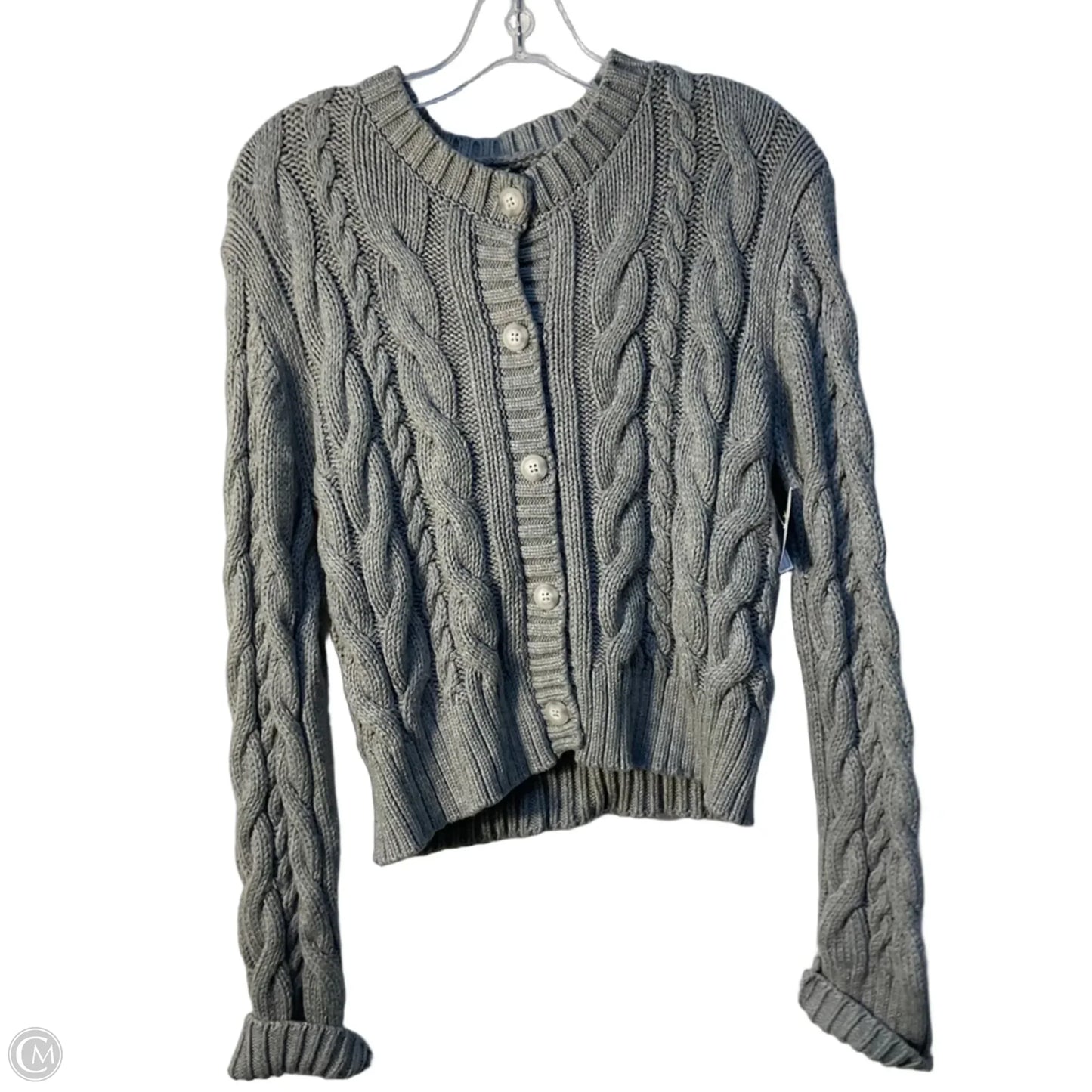 Sweater Cardigan By Abercrombie And Fitch In Grey, Size: L