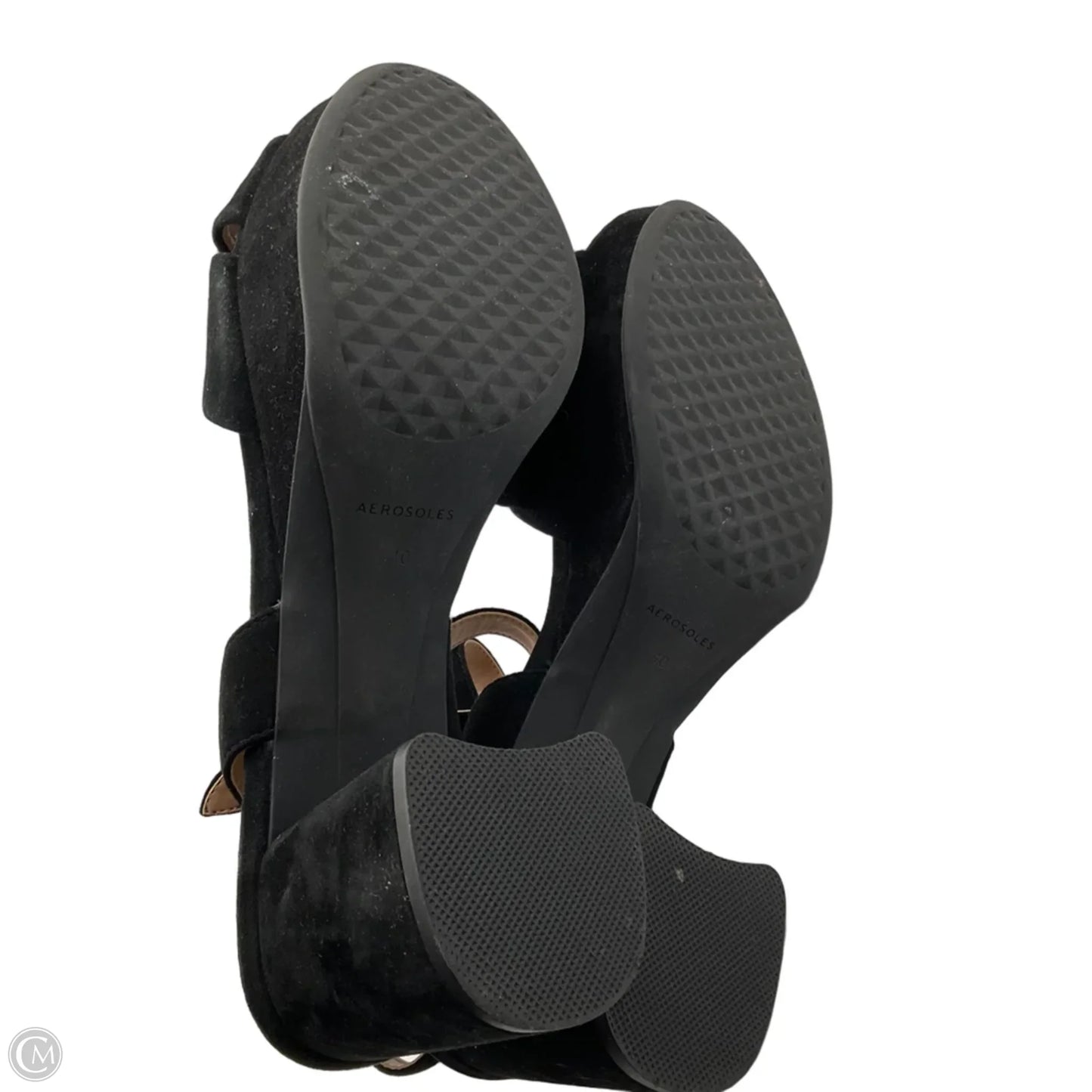 Sandals Heels Block By Aerosoles In Black, Size: 10