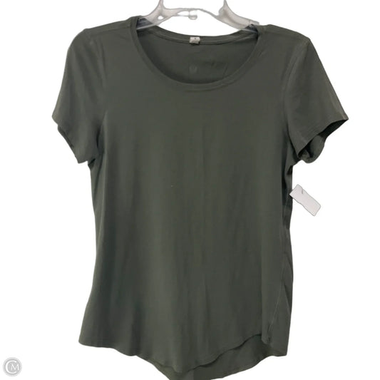 Athletic Top Short Sleeve By Lululemon In Green, Size: 6