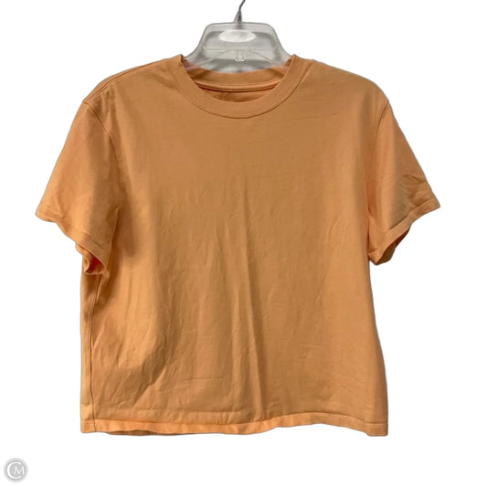 Athletic Top Short Sleeve By Lululemon In Orange, Size: 6