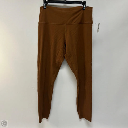 Athletic Leggings By Lululemon In Brown, Size: 12
