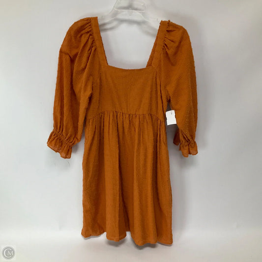 Dress Casual Midi By Madewell In Orange, Size: 0