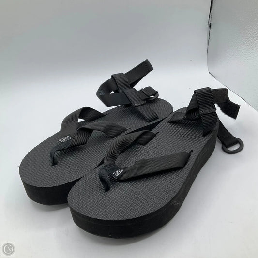 Sandals Heels Platform By Teva In Black, Size: 7