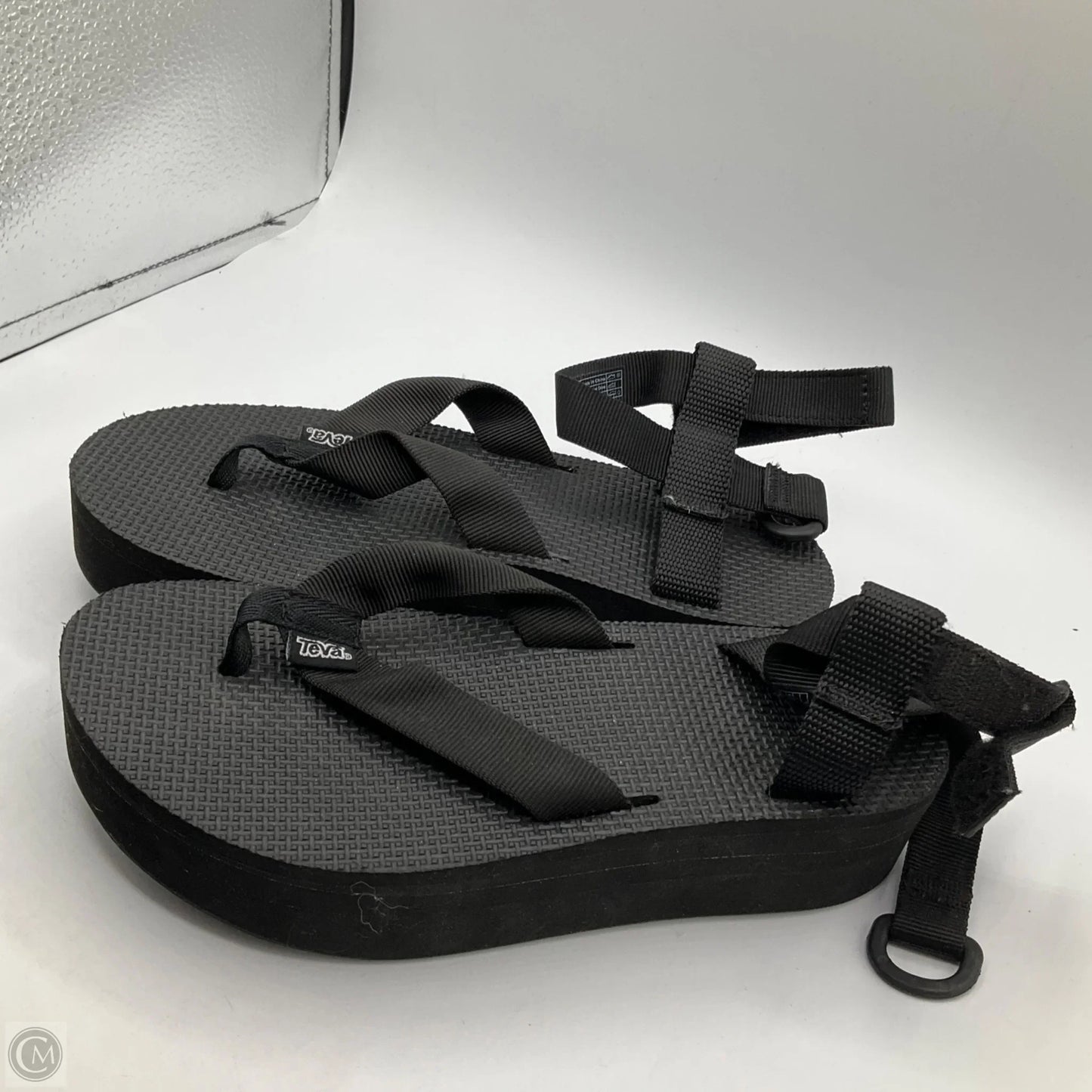 Sandals Heels Platform By Teva In Black, Size: 7