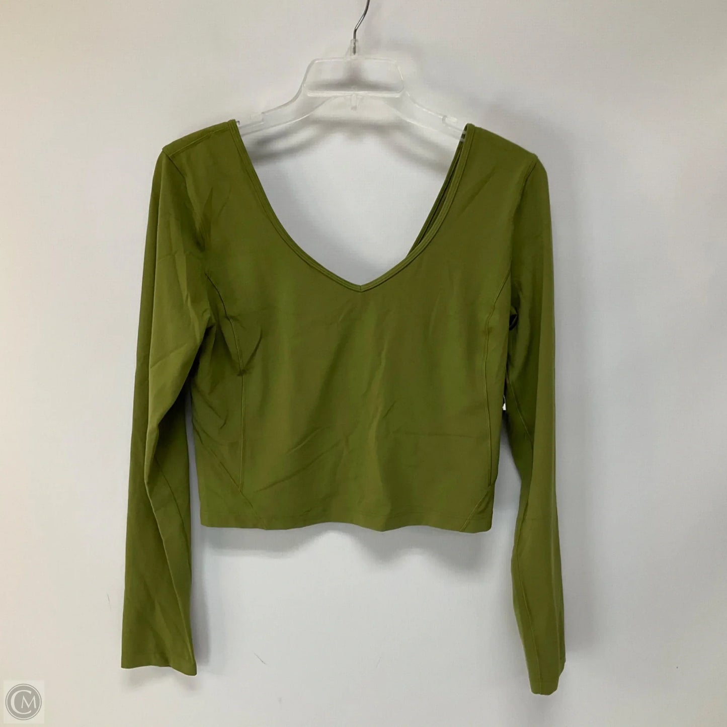 Athletic Top Long Sleeve Crewneck By Lululemon In Green, Size: 10