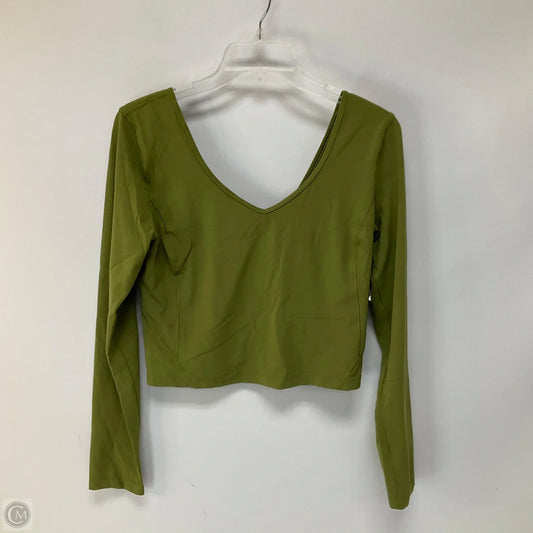 Athletic Top Long Sleeve Crewneck By Lululemon In Green, Size: 10
