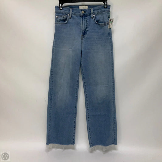 Jeans Straight By 7 For All Mankind In Blue Denim, Size: 0