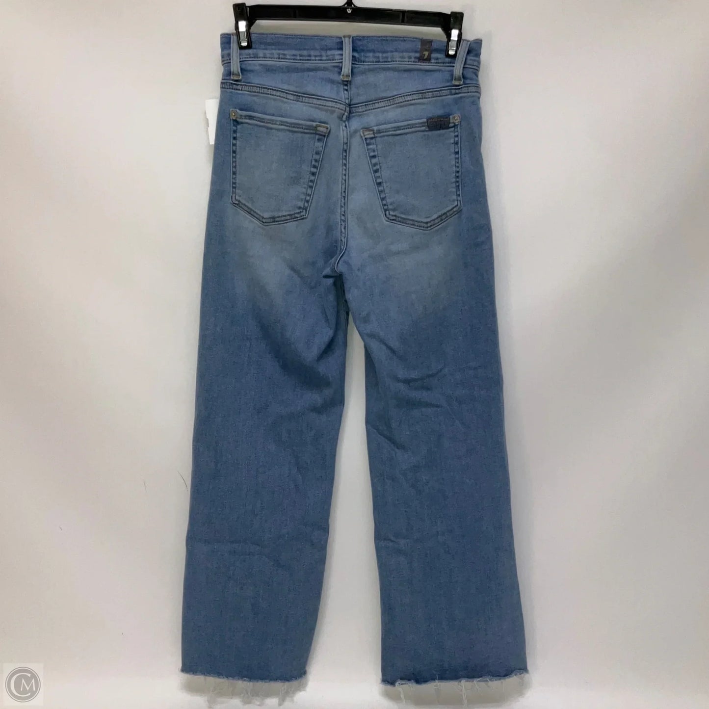 Jeans Straight By 7 For All Mankind In Blue Denim, Size: 0