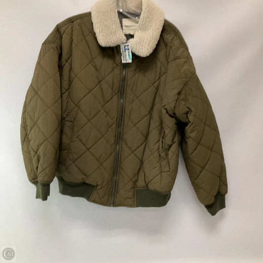 Jacket Puffer & Quilted By Thread And Supply In Green, Size: M