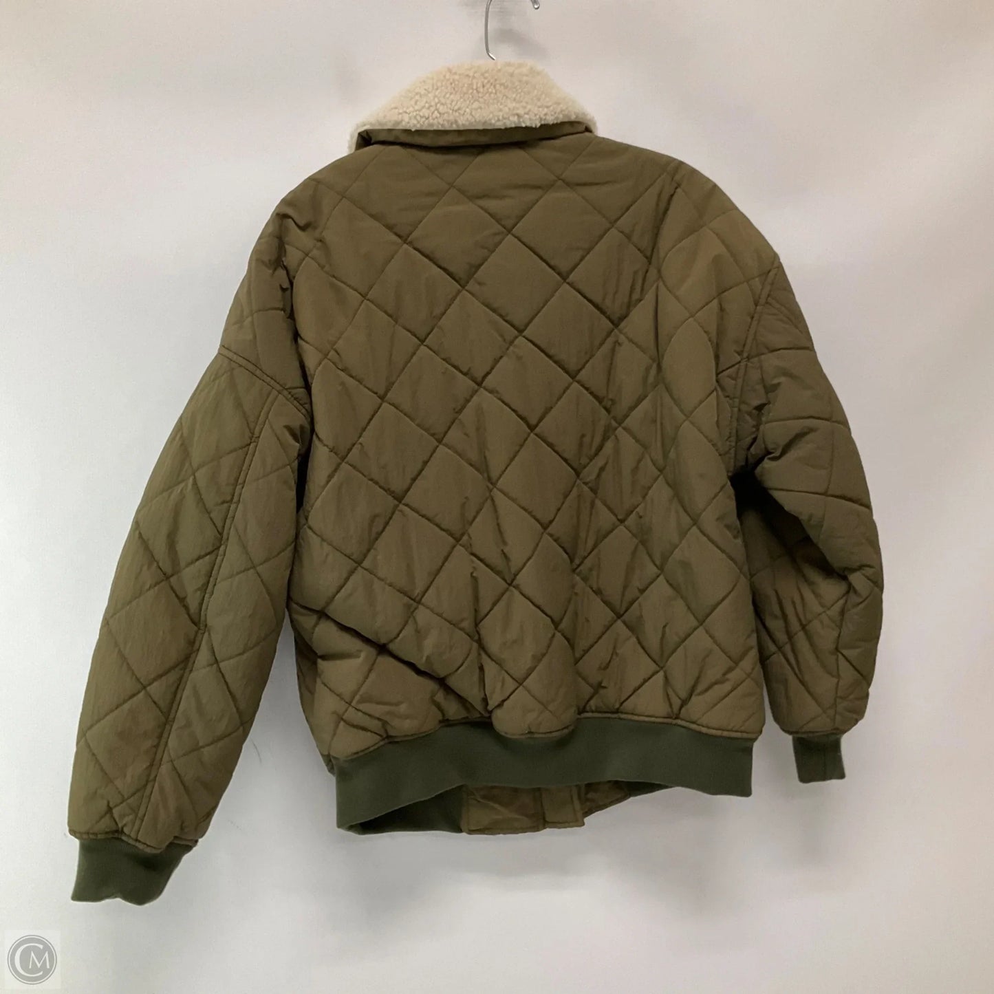 Jacket Puffer & Quilted By Thread And Supply In Green, Size: M