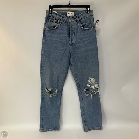 Jeans Straight By Agolde In Blue Denim, Size: 2