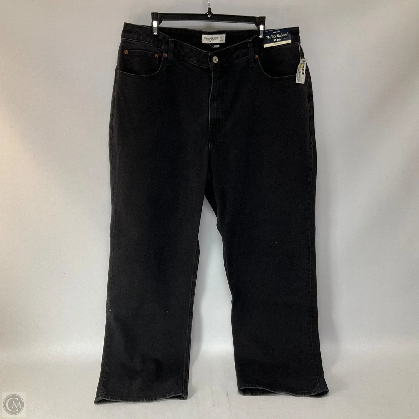Jeans Boyfriend By Abercrombie And Fitch In Black Denim, Size: 16
