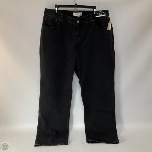 Jeans Boyfriend By Abercrombie And Fitch In Black Denim, Size: 16