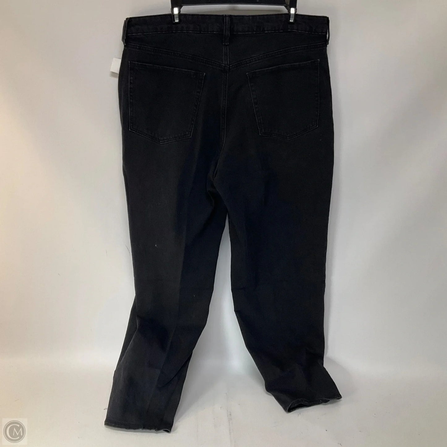 Jeans Straight By Old Navy In Black Denim, Size: 16