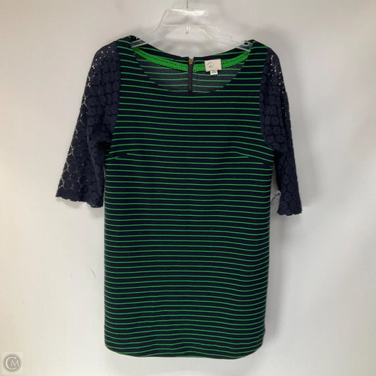 Top 3/4 Sleeve By Anthropologie In Striped Pattern, Size: M